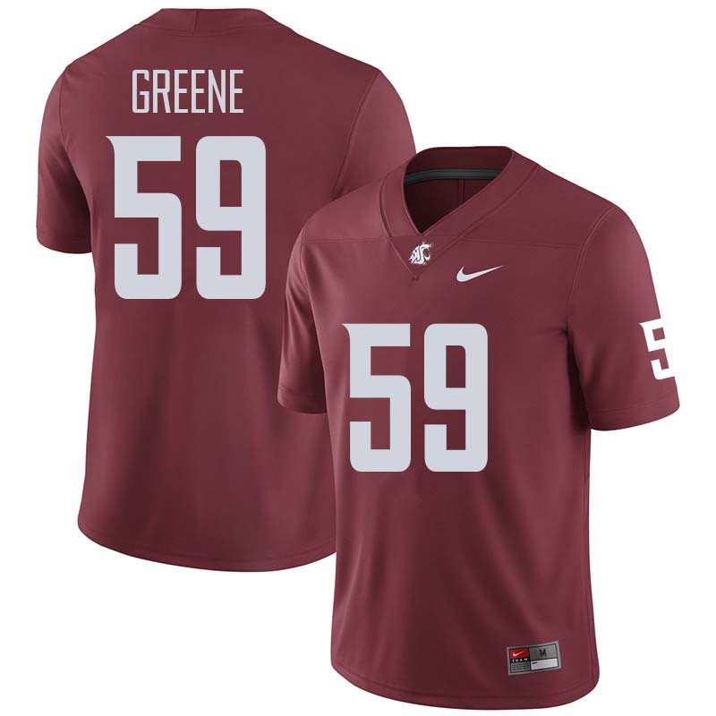 Men #59 Brian Greene Washington State Cougars College Football Jerseys Sale-Crimson - Click Image to Close